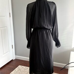 Tory Burch Elegant Black Long Sleeve Dress